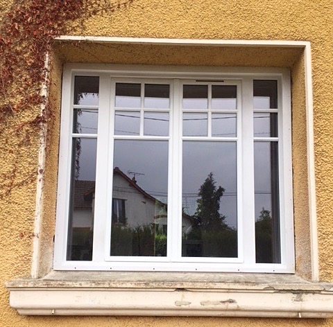 Fenêtre BOIS 2 vantaux + 2 fixes